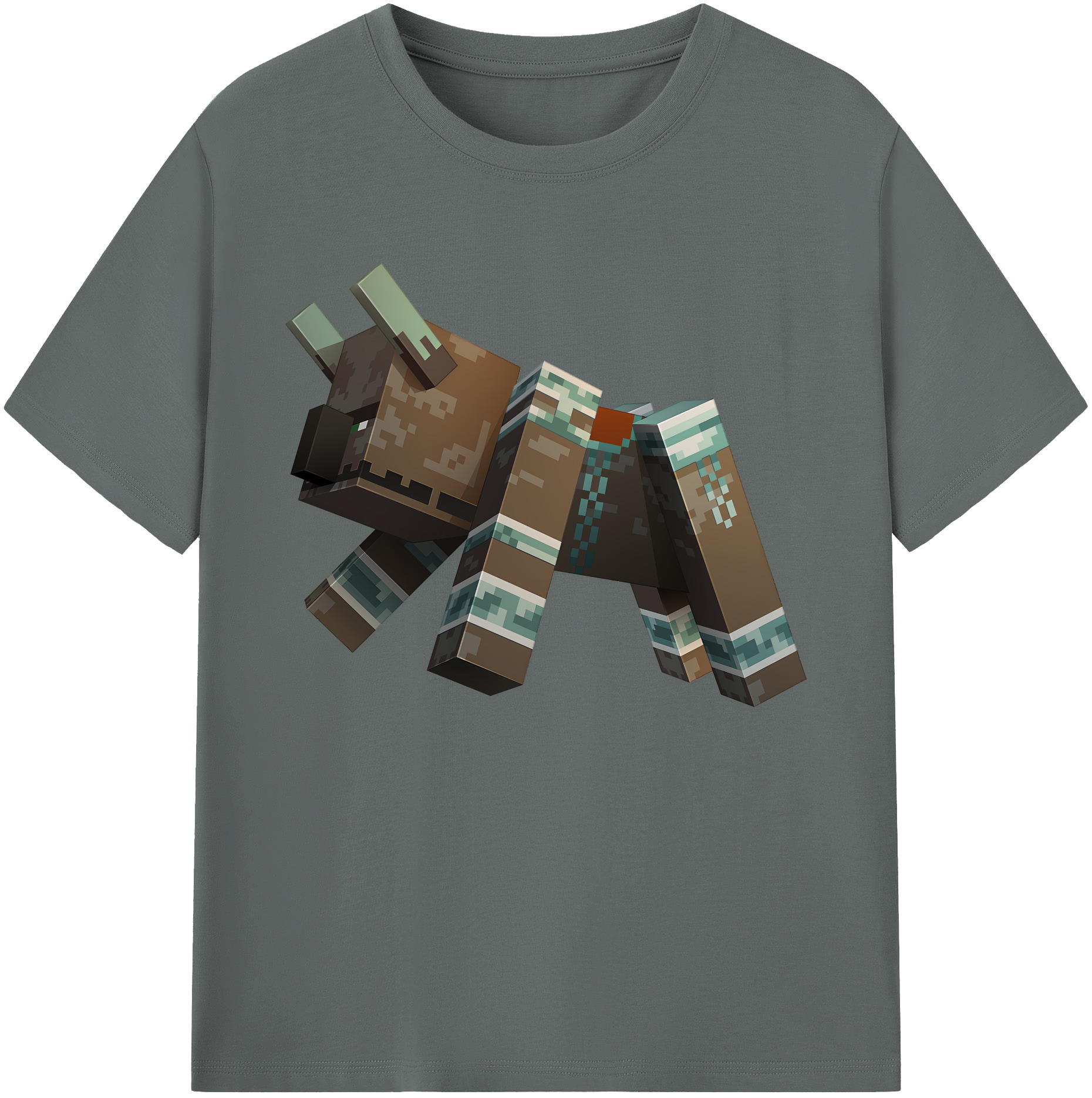 （画像用） マインクラフト ブロックの世界 Minecraft MC Block world 綿100％ メンズ半袖Tシャツ｜肌触りやわらか＆通気性